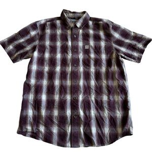 Carhartt plaid button down shirt